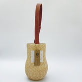 StrawWeave Eco-Friendly Handwoven Gourd-Shaped Shoulder Straw Bag  Fashionable Handheld Wheat Straw Handwoven Bag, Vacation-Style Beach Bag, Versatile Women's Bag